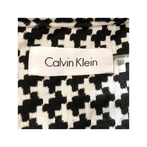 Calvin Klein Houndstooth Plaid Fit & Flare Dress - Picture 11 of 11